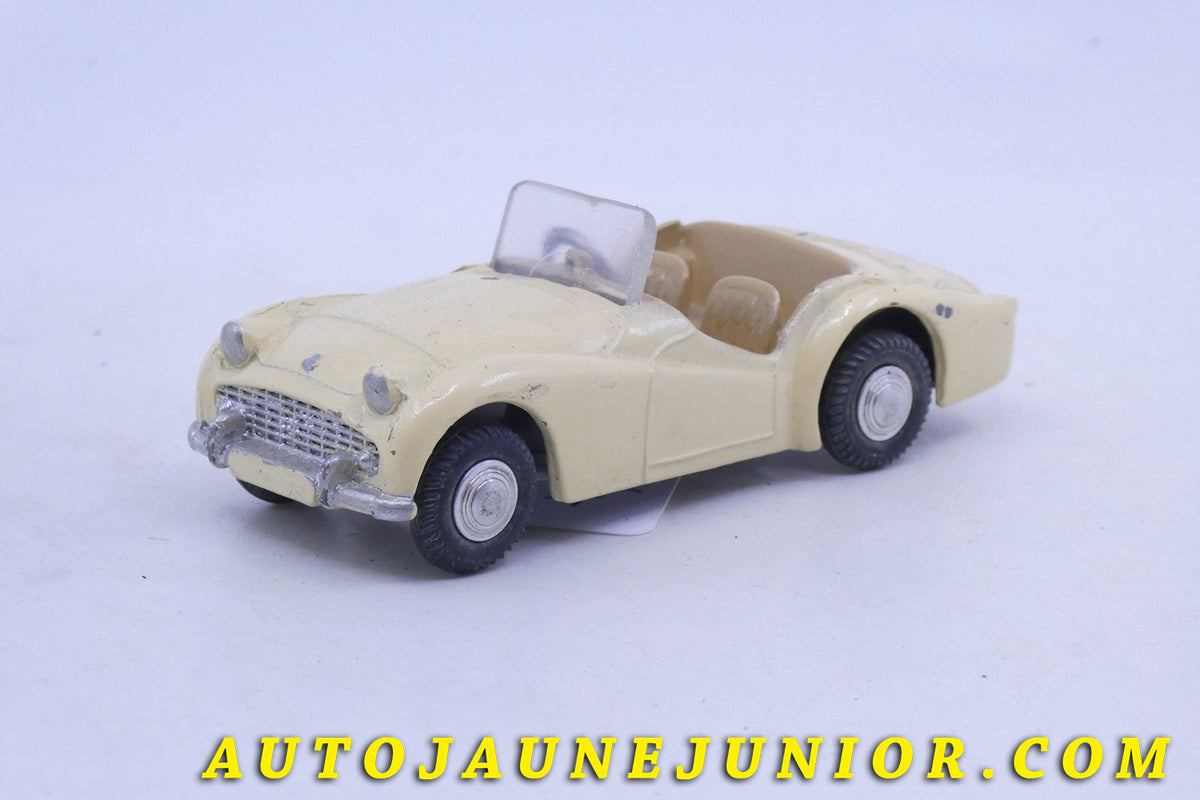 Le Spot-On Triumph TR3 Cabriolet (Repeint) est en vente sur Auto Jaune Junior ! Découvrez nos collections de diecast Dinky-Toys, Corgi, Corgi-Toys, Solido, Norev… AutoJaune Junior ; Retrouvez AutoJauneJunior au magasin AutoJaune Paris, ouvert en 1984 par Vincent Espinasse.