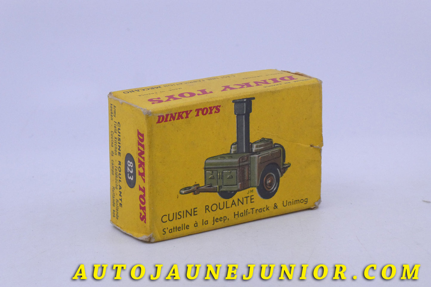 Le Dinky Toys Remorque Cuisine Marion est en vente sur Auto Jaune Junior ! Découvrez nos collections de diecast Dinky-Toys, Corgi, Corgi-Toys, Solido, Norev… AutoJaune Junior ; Retrouvez AutoJauneJunior au magasin AutoJaune Paris, ouvert en 1984 par Vincent Espinasse.