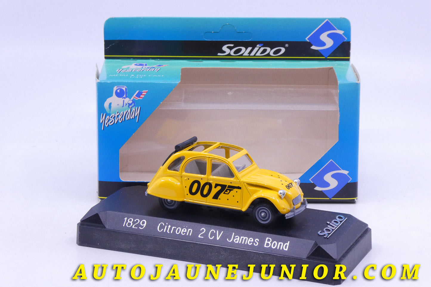 Le Solido Citroën 2Cv James Bond est en vente sur Auto Jaune Junior ! Découvrez nos collections de diecast Dinky-Toys, Corgi, Corgi-Toys, Solido, Norev… AutoJaune Junior ; Retrouvez AutoJauneJunior au magasin AutoJaune Paris, ouvert en 1984 par Vincent Espinasse.