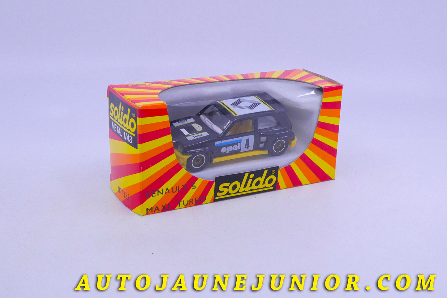 Le Solido Renault R5 Maxi Turbo est en vente sur Auto Jaune Junior ! Découvrez nos collections de diecast Dinky-Toys, Corgi, Corgi-Toys, Solido, Norev… AutoJaune Junior ; Retrouvez AutoJauneJunior au magasin AutoJaune Paris, ouvert en 1984 par Vincent Espinasse.