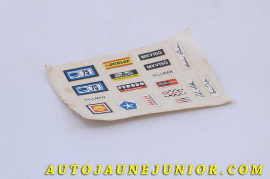 Le Corgi Toys Document Planche de décalques pour la Hillman est en vente sur Auto Jaune Junior ! Découvrez nos collections de diecast Dinky-Toys, Corgi, Corgi-Toys, Solido, Norev… AutoJaune Junior ; Retrouvez AutoJauneJunior au magasin AutoJaune Paris, ouvert en 1984 par Vincent Espinasse.
