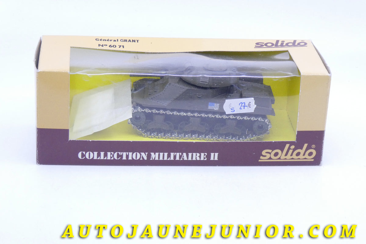 Le Solido Char General Grant est en vente sur Auto Jaune Junior ! Découvrez nos collections de diecast Dinky-Toys, Corgi, Corgi-Toys, Solido, Norev… Retrouvez AutoJauneJunior au magasin AutoJaune Paris, ouvert en 1984 par Vincent Espinasse.