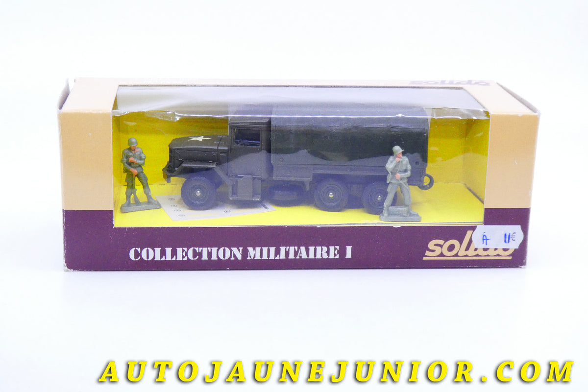 Le #3510 - Solido - GMC - 6x6 ridelles bâché militaire est en vente sur Auto Jaune Junior ! Découvrez nos collections de diecast Dinky-Toys, Corgi, Corgi-Toys, Solido, Norev… Découvrez notre magasin physique , AutoJaune Paris, ouvert en 1984 par Vincent Espinasse. 41 rue Cavendish, 75019 Paris. Tel : 01 42 40 61 23. Ouvert les mardi et vendredi de 13h à 19h.