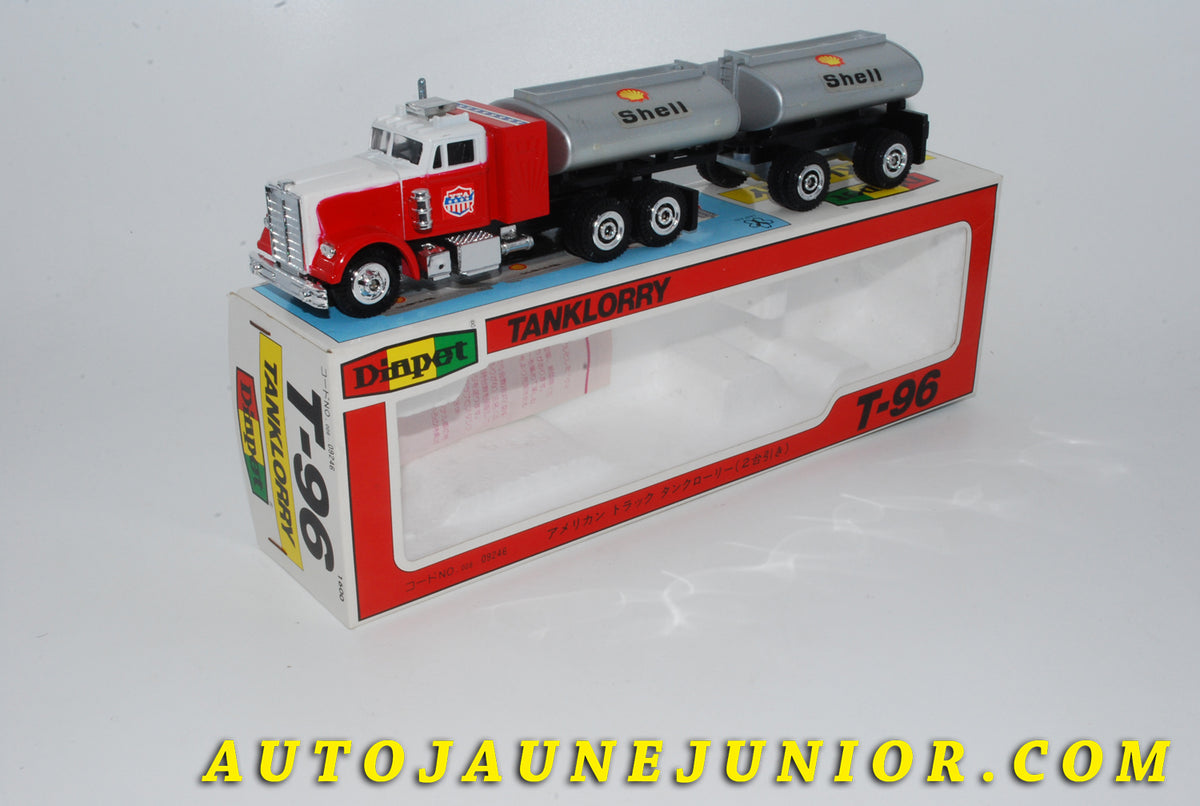 Le #4255 - Diapet - Kenworth - Porteur citerne "Shell" avec remorque est en vente sur Auto Jaune Junior ! Découvrez nos collections de diecast Dinky-Toys, Corgi, Corgi-Toys, Solido, Norev… Découvrez notre magasin physique , AutoJaune Paris, ouvert en 1984 par Vincent Espinasse. 41 rue Cavendish, 75019 Paris. Tel : 01 42 40 61 23. Ouvert les mardi et vendredi de 13h à 19h.