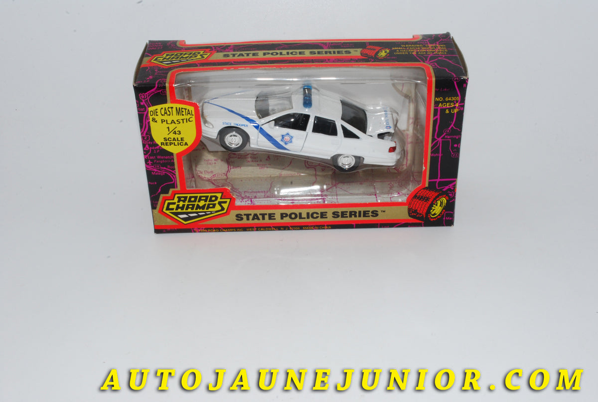 Le #4262 - Road Champ - Chevrolet - Chevy Caprice "Arkansas State Patrol" est en vente sur Auto Jaune Junior ! Découvrez nos collections de diecast Dinky-Toys, Corgi, Corgi-Toys, Solido, Norev… Découvrez notre magasin physique , AutoJaune Paris, ouvert en 1984 par Vincent Espinasse. 41 rue Cavendish, 75019 Paris. Tel : 01 42 40 61 23. Ouvert les mardi et vendredi de 13h à 19h.