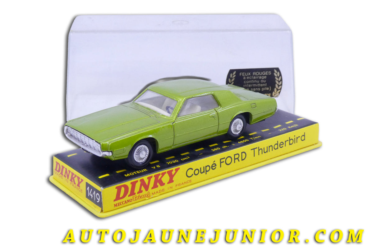 Le Dinky Toys Ford Thunderbird coupé est en vente sur Auto Jaune Junior ! Découvrez nos collections de diecast Dinky-Toys, Corgi, Corgi-Toys, Solido, Norev… AutoJaune Junior ; Retrouvez AutoJauneJunior au magasin AutoJaune Paris, ouvert en 1984 par Vincent Espinasse.