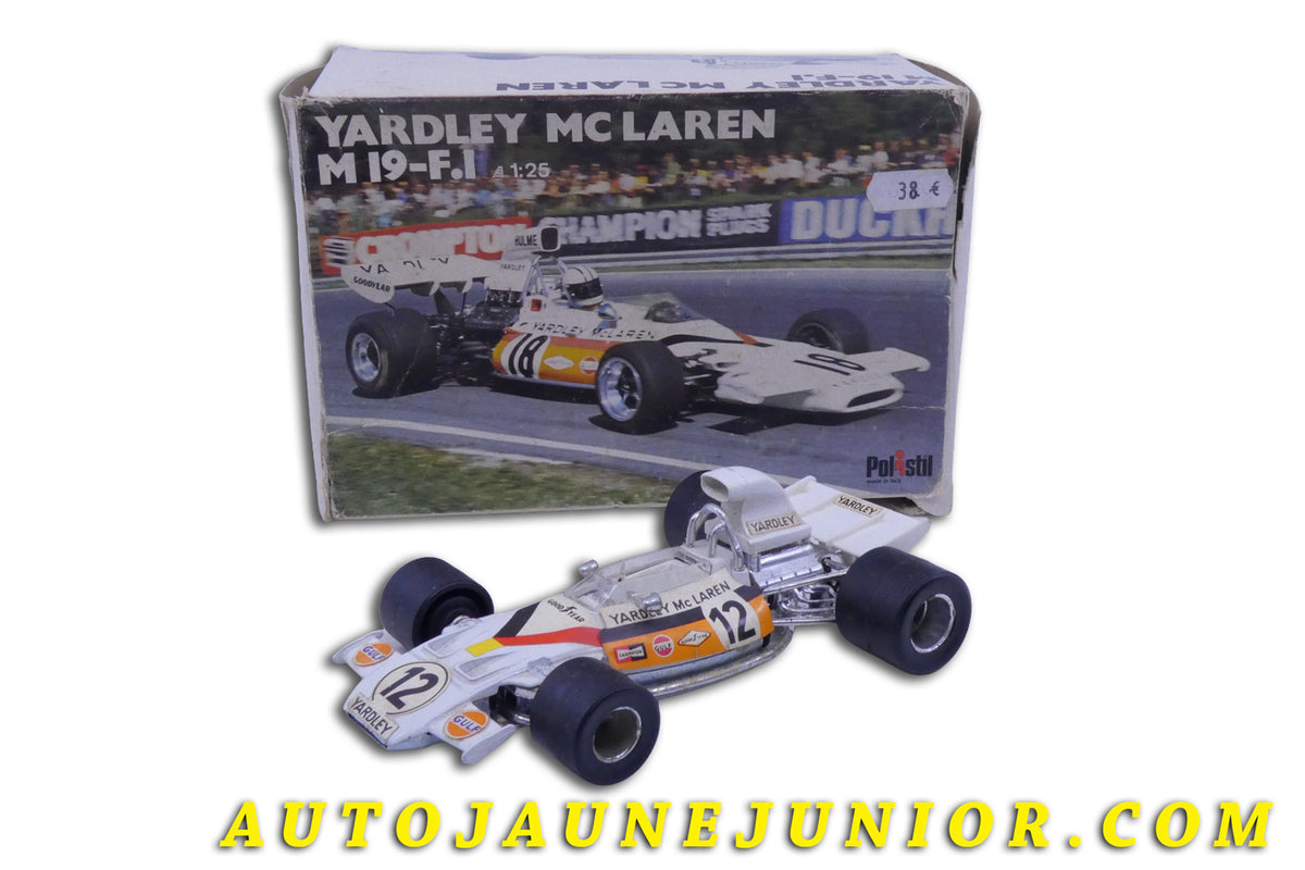 Le Polistil Mac Laren Yarley M 19 - F1 est en vente sur Auto Jaune Junior ! Découvrez nos collections de diecast Dinky-Toys, Corgi, Corgi-Toys, Solido, Norev… AutoJaune Junior ; Retrouvez AutoJauneJunior au magasin AutoJaune Paris, ouvert en 1984 par Vincent Espinasse.
