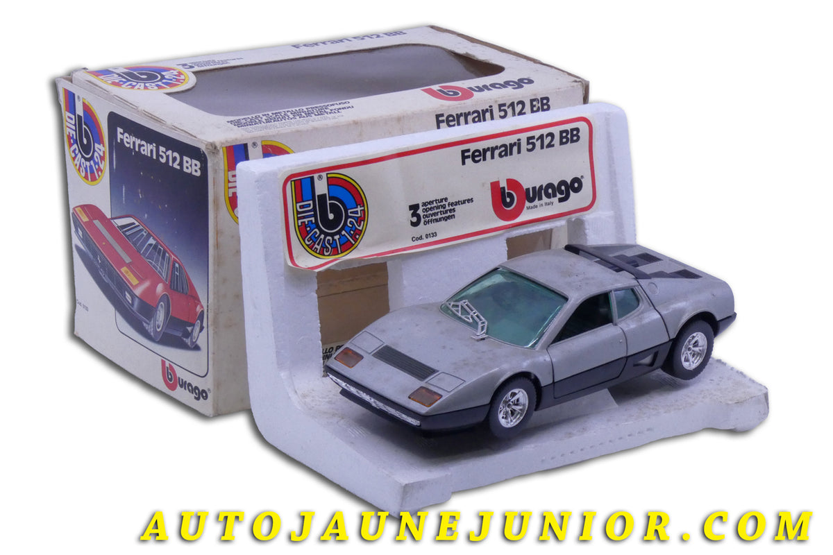 Le Burago Ferrari 512 BB est en vente sur Auto Jaune Junior ! Découvrez nos collections de diecast Dinky-Toys, Corgi, Corgi-Toys, Solido, Norev… AutoJaune Junior ; Retrouvez AutoJauneJunior au magasin AutoJaune Paris, ouvert en 1984 par Vincent Espinasse.