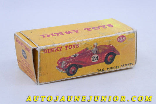 Le Dinky Toys MG Midget Sports - Boite "repro" est en vente sur Auto Jaune Junior ! Découvrez nos collections de diecast Minialuxe, CIJ, C-I-J, JRD, J-R-D, Matchbox, Majorette… AutoJaune Junior ; AutoJauneJunior.com : LE site de partage pour les passionés de miniatures et collectionneurs de jouets anciens !