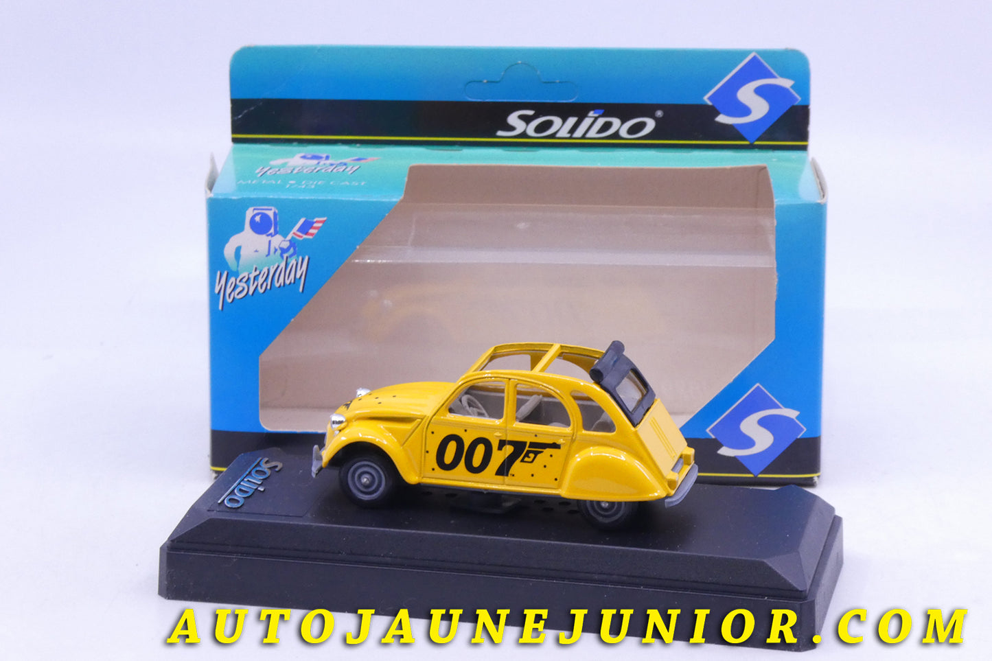 Le Solido Citroën 2Cv James Bond est en vente sur Auto Jaune Junior ! Découvrez nos collections de diecast Minialuxe, CIJ, C-I-J, JRD, J-R-D, Matchbox, Majorette… AutoJaune Junior ; AutoJauneJunior.com : LE site de partage pour les passionés de miniatures et collectionneurs de jouets anciens !