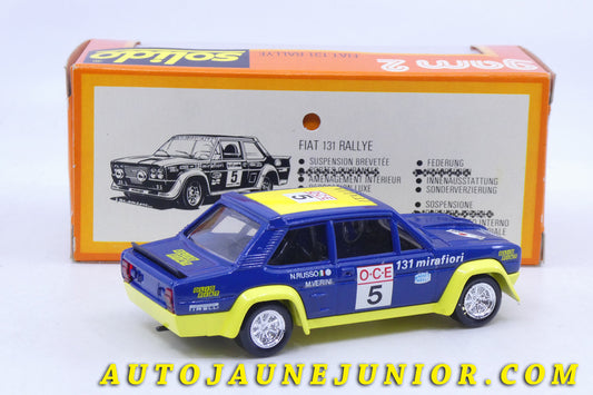 Le Solido Fiat 131 Rallye "Rallye du Maroc" est en vente sur Auto Jaune Junior ! Découvrez nos collections de diecast Minialuxe, CIJ, C-I-J, JRD, J-R-D, Matchbox, Majorette… AutoJaune Junior ; AutoJauneJunior.com : LE site de partage pour les passionés de miniatures et collectionneurs de jouets anciens !