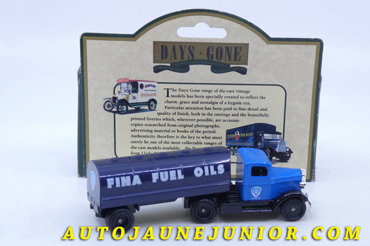 Le Days Gone Ford 1935 Tracteur à remorque Citerne "Fina" est en vente sur Auto Jaune Junior ! Découvrez nos collections de diecast Minialuxe, CIJ, C-I-J, JRD, J-R-D, Matchbox, Majorette… AutoJaune Junior ; AutoJauneJunior.com : LE site de partage pour les passionés de miniatures et collectionneurs de jouets anciens !