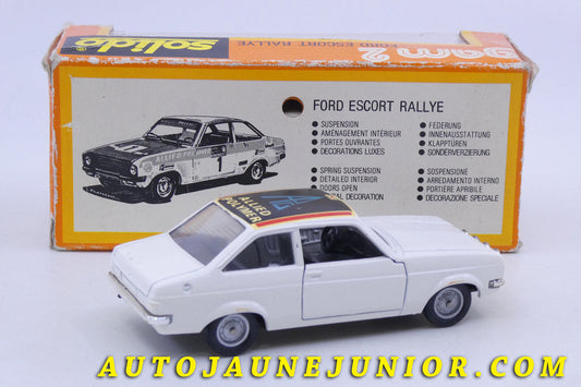 Le Solido Ford Escort rallye RAC "Allied Polymer" est en vente sur Auto Jaune Junior ! Découvrez nos collections de diecast Minialuxe, CIJ, C-I-J, JRD, J-R-D, Matchbox, Majorette… AutoJaune Junior ; AutoJauneJunior.com : LE site de partage pour les passionés de miniatures et collectionneurs de jouets anciens !