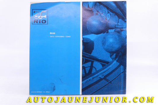 Le Rio Document Catalogue Rio est en vente sur Auto Jaune Junior ! Découvrez nos collections de diecast Minialuxe, CIJ, C-I-J, JRD, J-R-D, Matchbox, Majorette… AutoJaune Junior ; AutoJauneJunior.com : LE site de partage pour les passionés de miniatures et collectionneurs de jouets anciens !