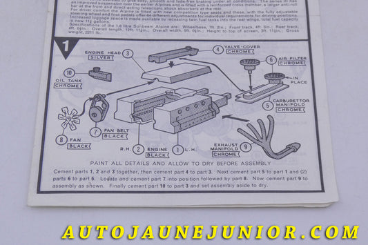 Le Notice Sunbeam Notice de montage Kits est en vente sur Auto Jaune Junior ! Découvrez nos collections de diecast Minialuxe, CIJ, C-I-J, JRD, J-R-D, Matchbox, Majorette… AutoJaune Junior ; AutoJauneJunior.com : LE site de partage pour les passionés de miniatures et collectionneurs de jouets anciens !