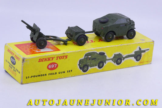 Le Dinky Toys Morris Camion avec caisson et canon de 25 pound est en vente sur Auto Jaune Junior ! Découvrez nos collections de diecast Minialuxe, CIJ, C-I-J, JRD, J-R-D, Matchbox, Majorette… AutoJaune Junior ; AutoJauneJunior.com : LE site de partage pour les passionés de miniatures et collectionneurs de jouets anciens !