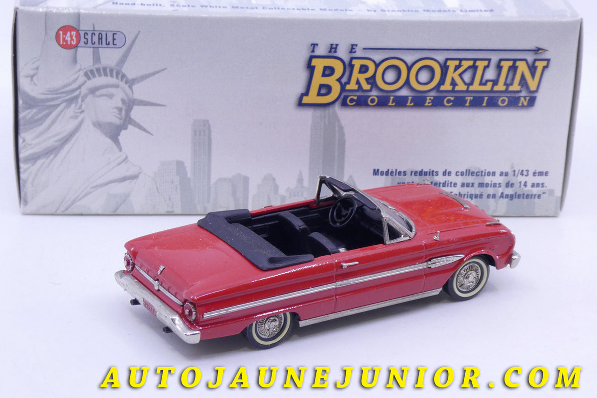 Le #2402 - Brooklin - Ford - Falcon Futura Sport Convertible Top Down "1963" - #112 est en vente sur Auto Jaune Junior ! Découvrez nos collections de diecast Minialuxe, CIJ, C-I-J, JRD, J-R-D, Matchbox, Majorette… AutoJauneJunior.com : le site de vente en ligne et de partage pour les passionés de miniatures et collectionneurs de jouets anciens ! Des centaines de modèles en vente, et des nouveautés mises en ligne chaque jour à 21h00 !