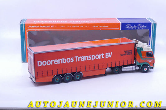 Le #2611 - Corgi Toys - Volvo - FH12 De Boer - Semi Remorque Fourgon bâché "Doorenbos Transport BV" est en vente sur Auto Jaune Junior ! Découvrez nos collections de diecast Minialuxe, CIJ, C-I-J, JRD, J-R-D, Matchbox, Majorette… AutoJauneJunior.com : le site de vente en ligne et de partage pour les passionés de miniatures et collectionneurs de jouets anciens ! Des centaines de modèles en vente, et des nouveautés mises en ligne chaque jour à 21h00 !