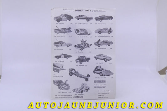 #3265 - Dinky Toys - flyer - Fiche promotionelle 1970 - Marché allemand
