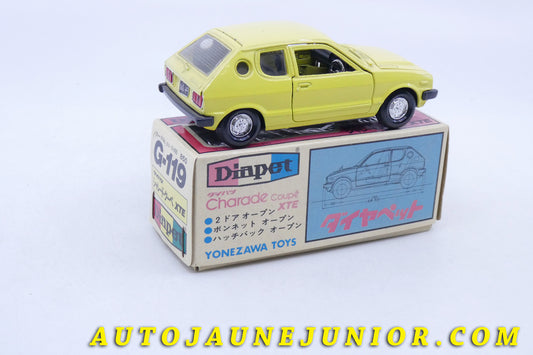Le Diapet Daihatsu Charade coupé XTE est en vente sur Auto Jaune Junior ! Découvrez nos collections de diecast Minialuxe, CIJ, C-I-J, JRD, J-R-D,  Matchbox, Majorette… AutoJaune Junior ; AutoJauneJunior.com : LE site de partage pour les passionés de miniatures et collectionneurs de jouets anciens !