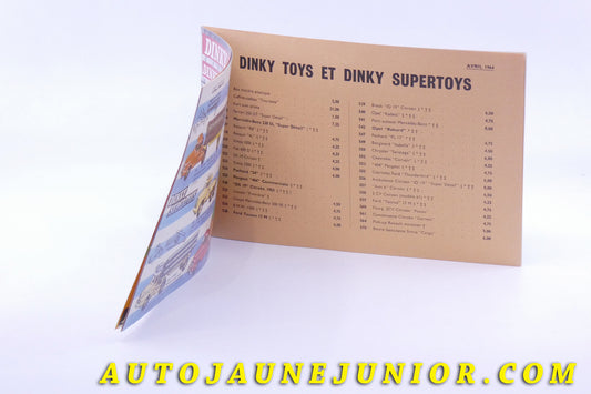 Le #3825 - Dinky Toys - Catalogue - 1964 (Collection R.Goirand) est en vente sur Auto Jaune Junior ! Découvrez nos collections de diecast Minialuxe, CIJ, C-I-J, JRD, J-R-D, Matchbox, Majorette… AutoJauneJunior.com : le site de vente en ligne et de partage pour les passionés de miniatures et collectionneurs de jouets anciens ! Des centaines de modèles en vente, et des nouveautés mises en ligne chaque jour à 21h00 !