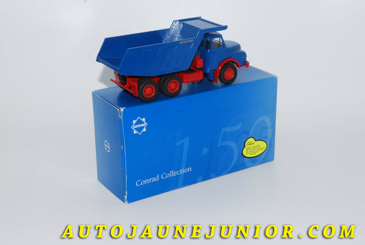 Le #4234 - Conrad - Man - Camion 26.240 à cabine courte "Kurzhaubeeet Benne Basculante 3 essieux "Meiller-Kipper" est en vente sur Auto Jaune Junior ! Découvrez nos collections de diecast Minialuxe, CIJ, C-I-J, JRD, J-R-D, Matchbox, Majorette… AutoJauneJunior.com : le site de vente en ligne et de partage pour les passionés de miniatures et collectionneurs de jouets anciens ! Des centaines de modèles en vente, et des nouveautés mises en ligne chaque jour à 21h00 !