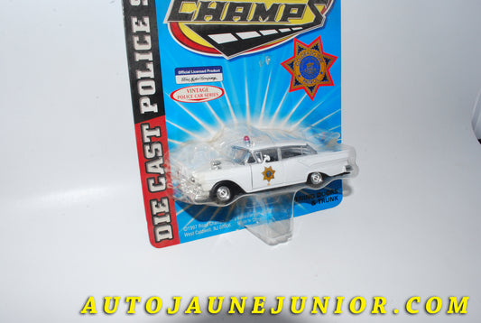 Le #4249 - Road Champs - Ford - Fairlaine 1957 Police est en vente sur Auto Jaune Junior ! Découvrez nos collections de diecast Minialuxe, CIJ, C-I-J, JRD, J-R-D, Matchbox, Majorette… AutoJauneJunior.com : le site de vente en ligne et de partage pour les passionés de miniatures et collectionneurs de jouets anciens ! Des centaines de modèles en vente, et des nouveautés mises en ligne chaque jour à 21h00 !