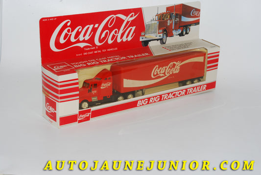 Le #4281 - Hartoy - Big Rig Tractor Trailer - Camion Mack semi-remorque fourgon "Coca-Cola" est en vente sur Auto Jaune Junior ! Découvrez nos collections de diecast Minialuxe, CIJ, C-I-J, JRD, J-R-D, Matchbox, Majorette… AutoJauneJunior.com : le site de vente en ligne et de partage pour les passionés de miniatures et collectionneurs de jouets anciens ! Des centaines de modèles en vente, et des nouveautés mises en ligne chaque jour à 21h00 !