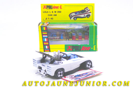 Le #4346 - Politoys - Lola - Lola T260 L&M Can-Am #3 est en vente sur Auto Jaune Junior ! Découvrez nos collections de diecast Minialuxe, CIJ, C-I-J, JRD, J-R-D, Matchbox, Majorette… AutoJauneJunior.com : le site de vente en ligne et de partage pour les passionés de miniatures et collectionneurs de jouets anciens ! Des centaines de modèles en vente, et des nouveautés mises en ligne chaque jour à 21h00 !