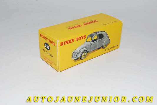 Le #4400 - Dinky Toys - Citroën - Boite vide repro 2 CV est en vente sur Auto Jaune Junior ! Découvrez nos collections de diecast Minialuxe, CIJ, C-I-J, JRD, J-R-D, Matchbox, Majorette… AutoJauneJunior.com : le site de vente en ligne et de partage pour les passionés de miniatures et collectionneurs de jouets anciens ! Des centaines de modèles en vente, et des nouveautés mises en ligne chaque jour à 21h00 !