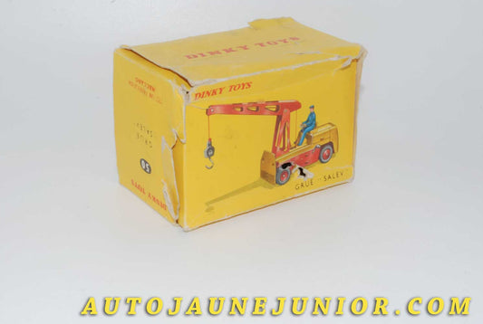 Le #4613 - Dinky Toys - Salev - Boite vide Grue "Salev" est en vente sur Auto Jaune Junior ! Découvrez nos collections de diecast Minialuxe, CIJ, C-I-J, JRD, J-R-D, Matchbox, Majorette… AutoJauneJunior.com : le site de vente en ligne et de partage pour les passionés de miniatures et collectionneurs de jouets anciens ! Des centaines de modèles en vente, et des nouveautés mises en ligne chaque jour à 21h00 !