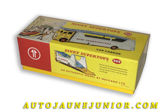 Le Dinky Toys Thornicroft Boite vide repro Camion porte autos "Car Carrier" est en vente sur Auto Jaune Junior ! Découvrez nos collections de diecast Minialuxe, CIJ, C-I-J, JRD, J-R-D, Matchbox, Majorette… AutoJaune Junior ; AutoJauneJunior.com : LE site de partage pour les passionés de miniatures et collectionneurs de jouets anciens !