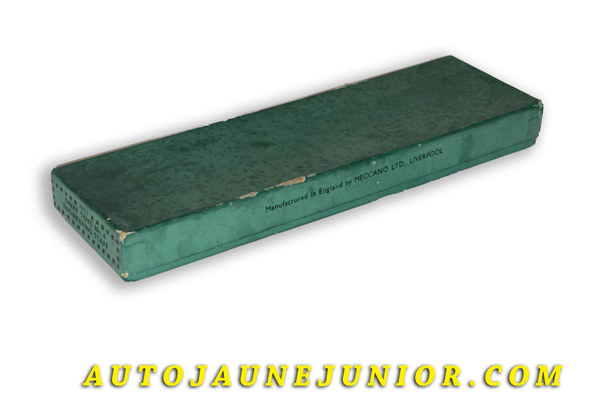 Le Dinky Toys Personnage Boite vide "engineering staff" est en vente sur Auto Jaune Junior ! Découvrez nos collections de diecast Minialuxe, CIJ, C-I-J, JRD, J-R-D, Matchbox, Majorette… AutoJaune Junior ; AutoJauneJunior.com : LE site de partage pour les passionés de miniatures et collectionneurs de jouets anciens !