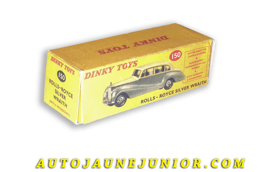 Le Dinky Toys Rolls Royce Boite Vide Repro - Silver Wraith est en vente sur Auto Jaune Junior ! Découvrez nos collections de diecast Minialuxe, CIJ, C-I-J, JRD, J-R-D, Matchbox, Majorette… AutoJaune Junior ; AutoJauneJunior.com : LE site de partage pour les passionés de miniatures et collectionneurs de jouets anciens !