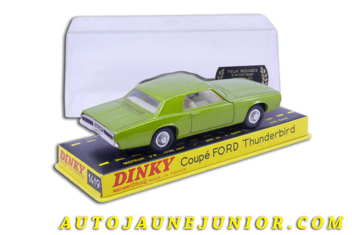 Le Dinky Toys Ford Thunderbird coupé est en vente sur Auto Jaune Junior ! Découvrez nos collections de diecast Minialuxe, CIJ, C-I-J, JRD, J-R-D, Matchbox, Majorette… AutoJaune Junior ; AutoJauneJunior.com : LE site de partage pour les passionés de miniatures et collectionneurs de jouets anciens !