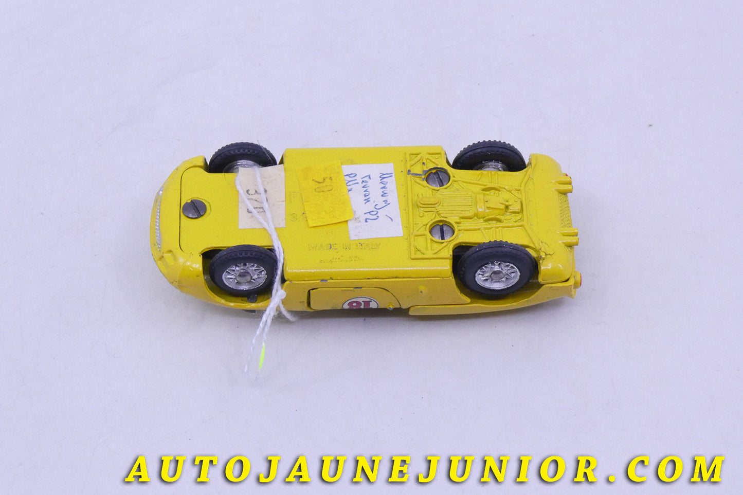 Le Mercury Ferrari 330 P2 est en vente sur Auto Jaune Junior ! Découvrez nos collections de diecast Tekno, Politoys, Mebetoys, Mercury, Joal, Diapet, Märklin, TootsieToys.AutoJaune Junior ; Vous avez le même jouet ? Profitez de notre expertise pour vous accompagner dans la vente de vos modèles ou votre collection ! Nous achetons tous lots de miniatures ! Contactez nous !