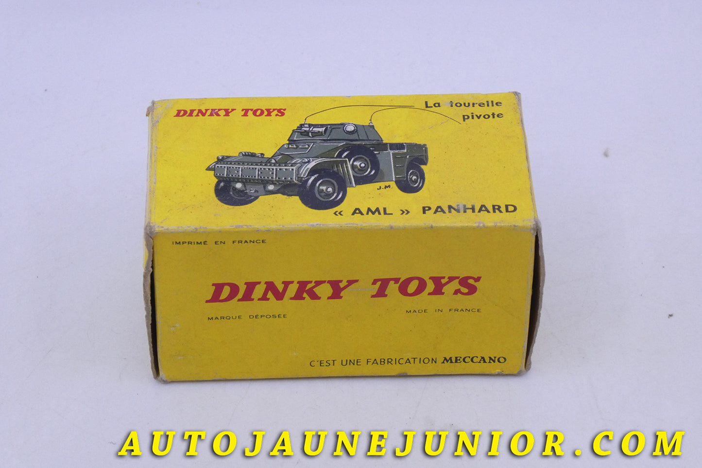 Le Dinky Toys Panhard AML Panhard est en vente sur Auto Jaune Junior ! Découvrez nos collections de diecast Tekno, Politoys, Mebetoys, Mercury, Joal, Diapet, Märklin, TootsieToys.AutoJaune Junior ; Vous avez le même jouet ? Profitez de notre expertise pour vous accompagner dans la vente de vos modèles ou votre collection ! Nous achetons tous lots de miniatures ! Contactez nous !