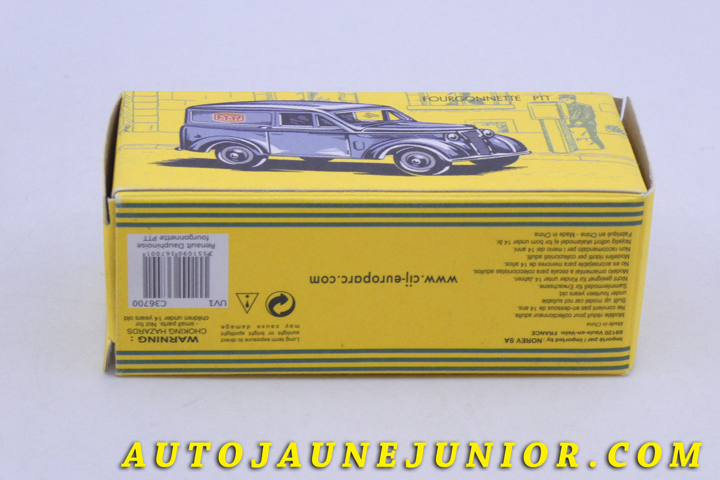 Le C-I-J Renault Dauphinoise 300Kg PTT- Boite "repro" est en vente sur Auto Jaune Junior ! Découvrez nos collections de diecast Tekno, Politoys, Mebetoys, Mercury, Joal, Diapet, Märklin, TootsieToys.AutoJaune Junior ; Vous avez le même jouet ? Profitez de notre expertise pour vous accompagner dans la vente de vos modèles ou votre collection ! Nous achetons tous lots de miniatures ! Contactez nous !