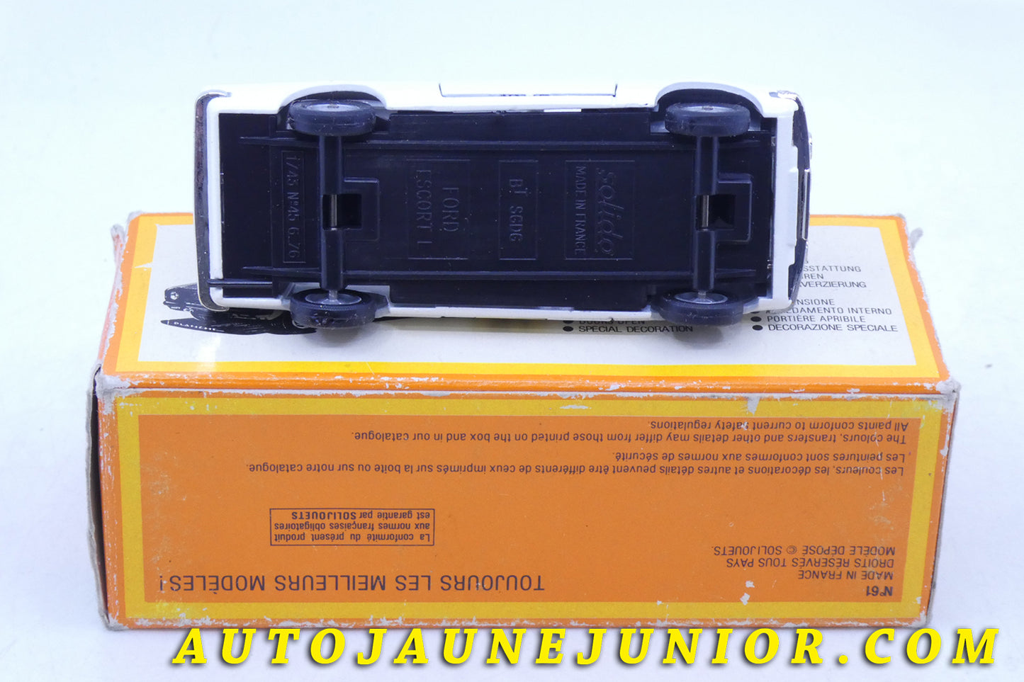 Le Solido Ford Escort rallye RAC "Allied Polymer" est en vente sur Auto Jaune Junior ! Découvrez nos collections de diecast Tekno, Politoys, Mebetoys, Mercury, Joal, Diapet, Märklin, TootsieToys.AutoJaune Junior ; Vous avez le même jouet ? Profitez de notre expertise pour vous accompagner dans la vente de vos modèles ou votre collection ! Nous achetons tous lots de miniatures ! Contactez nous !