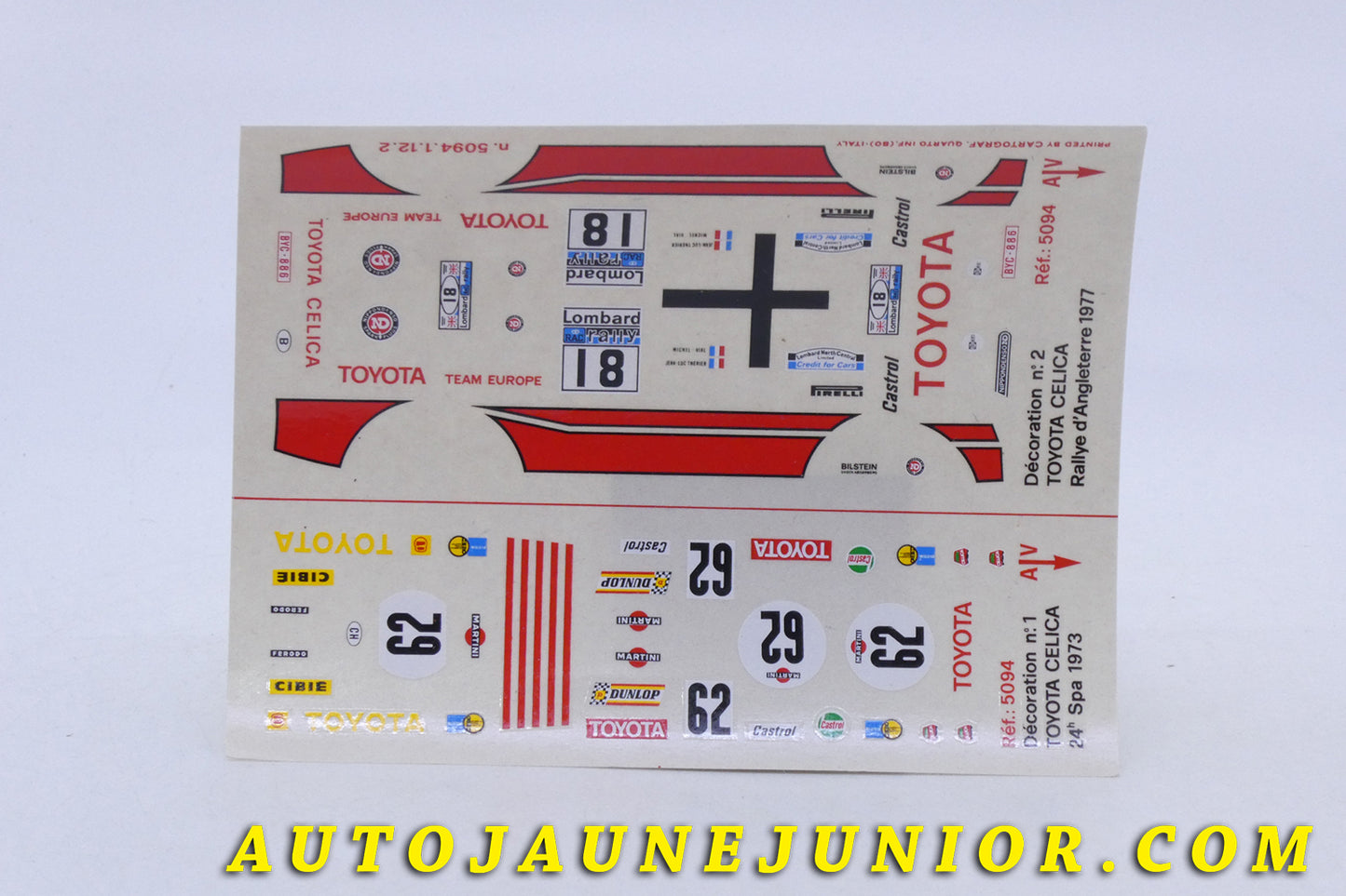 Le Objet divers Document Planche de décalques est en vente sur Auto Jaune Junior ! Découvrez nos collections de diecast Tekno, Politoys, Mebetoys, Mercury, Joal, Diapet, Märklin, TootsieToys.AutoJaune Junior ; Vous avez le même jouet ? Profitez de notre expertise pour vous accompagner dans la vente de vos modèles ou votre collection ! Nous achetons tous lots de miniatures ! Contactez nous !