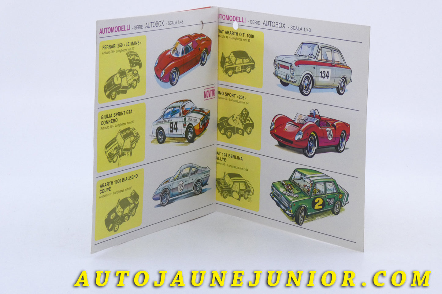 Le Objet divers Document Automodelli, série Super Club est en vente sur Auto Jaune Junior ! Découvrez nos collections de diecast Tekno, Politoys, Mebetoys, Mercury, Joal, Diapet, Märklin, TootsieToys.AutoJaune Junior ; Vous avez le même jouet ? Profitez de notre expertise pour vous accompagner dans la vente de vos modèles ou votre collection ! Nous achetons tous lots de miniatures ! Contactez nous !