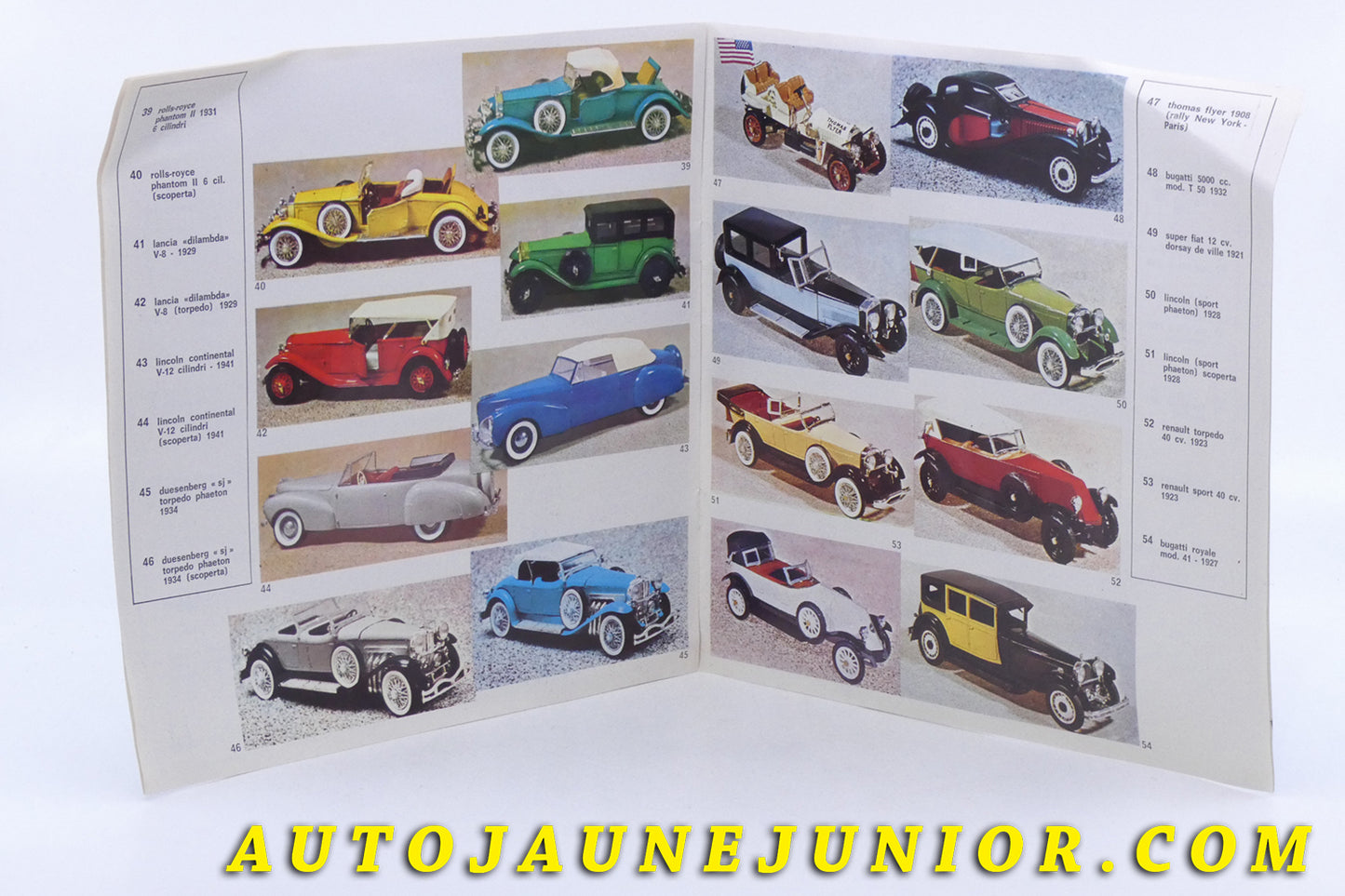 Le Rio Document Catalogue Rio est en vente sur Auto Jaune Junior ! Découvrez nos collections de diecast Tekno, Politoys, Mebetoys, Mercury, Joal, Diapet, Märklin, TootsieToys.AutoJaune Junior ; Vous avez le même jouet ? Profitez de notre expertise pour vous accompagner dans la vente de vos modèles ou votre collection ! Nous achetons tous lots de miniatures ! Contactez nous !