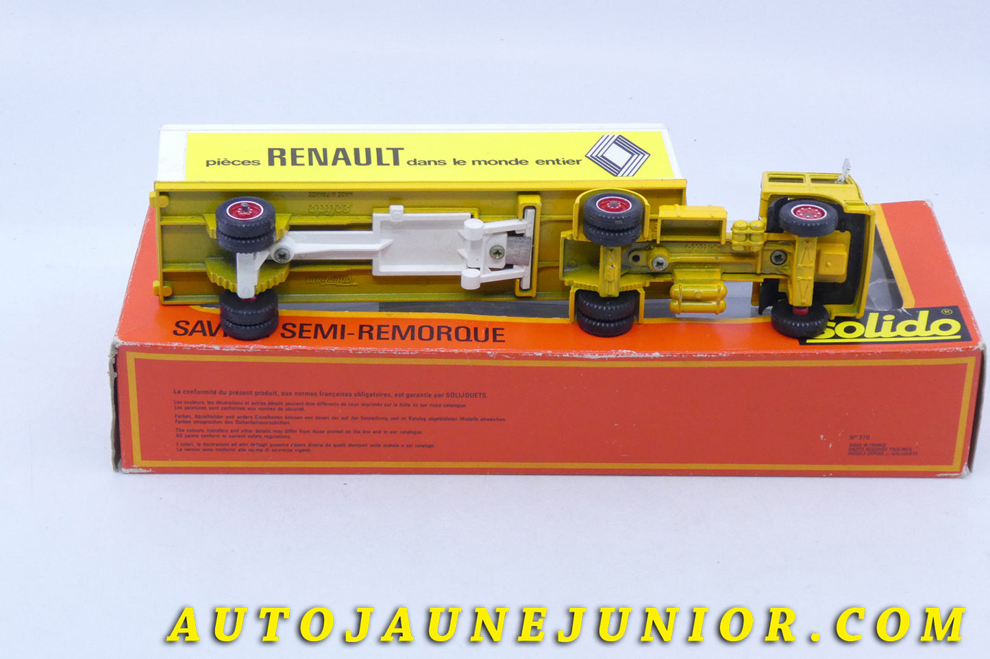 Le Solido Saviem H875 tracteur semi fourgon Renault premier exportateur est en vente sur Auto Jaune Junior ! Découvrez nos collections de diecast Tekno, Politoys, Mebetoys, Mercury, Joal, Diapet, Märklin, TootsieToys.AutoJaune Junior ; Vous avez le même jouet ? Profitez de notre expertise pour vous accompagner dans la vente de vos modèles ou votre collection ! Nous achetons tous lots de miniatures ! Contactez nous !
