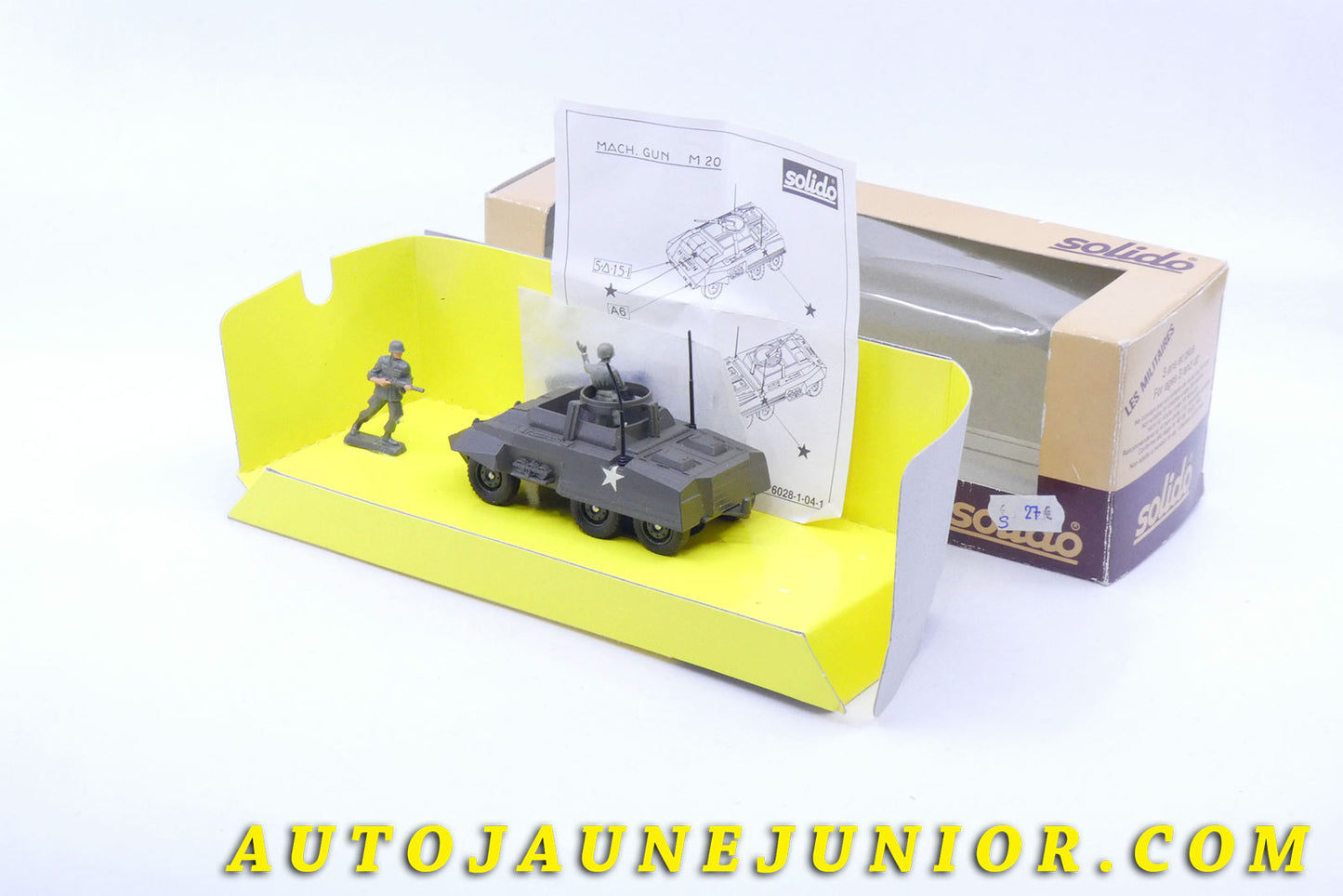 Le #3503 - Solido - Ford - Combar Car M20 US Army est en vente sur Auto Jaune Junior ! Tekno, Politoys, Mebetoys, Mercury, Joal, Diapet, Märklin, TootsieToys.Vous avez le même jouet ? Profitez de notre expertise pour vous accompagner dans la vente de vos modèles ou votre collection ! Nous achetons tous lots de miniatures ! Contactez nous ! contact@autojaunejunior.com.