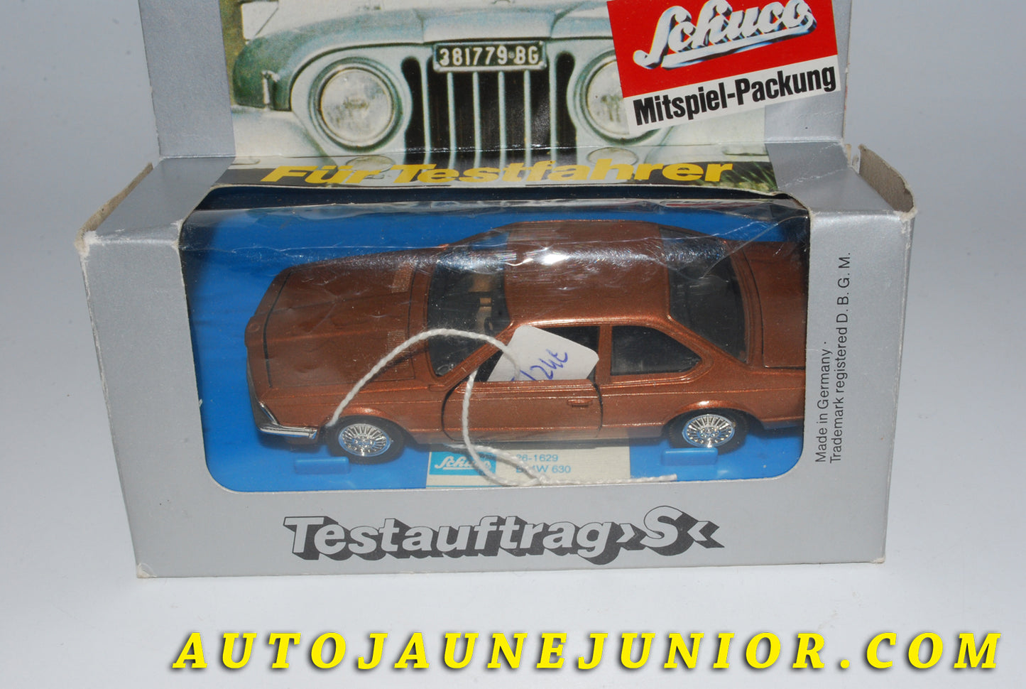 Le #3739 - Schuco - BMW - 630 berline est en vente sur Auto Jaune Junior ! Tekno, Politoys, Mebetoys, Mercury, Joal, Diapet, Märklin, TootsieToys.Vous avez le même jouet ? Profitez de notre expertise pour vous accompagner dans la vente de vos modèles ou votre collection ! Nous achetons tous lots de miniatures ! Contactez nous ! contact@autojaunejunior.com.