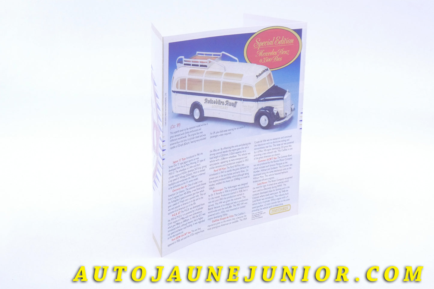 Le #3821 - Dinky Toys - Dépliant - The NEW Dinky Collection (Collection R.Goirand) est en vente sur Auto Jaune Junior ! Tekno, Politoys, Mebetoys, Mercury, Joal, Diapet, Märklin, TootsieToys.Vous avez le même jouet ? Profitez de notre expertise pour vous accompagner dans la vente de vos modèles ou votre collection ! Nous achetons tous lots de miniatures ! Contactez nous ! contact@autojaunejunior.com.