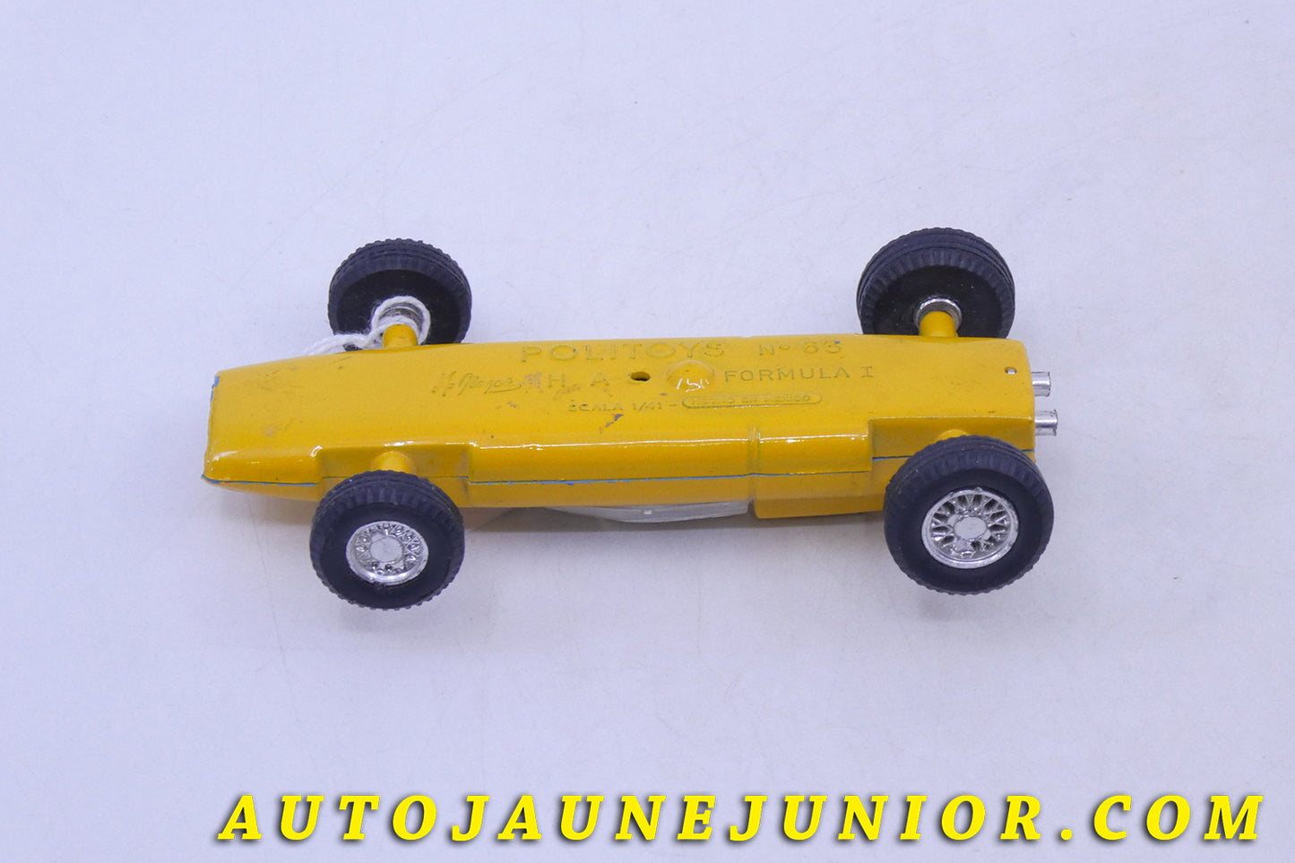 Le Politoys Auto Formule 1 (Mac Gregor) est en vente sur Auto Jaune Junior ! Découvrez nos collections de diecast Tekno, Politoys, Mebetoys, Mercury, Joal, Diapet, Märklin, TootsieToys.AutoJaune Junior ; Vous avez le même jouet ? Profitez de notre expertise pour vous accompagner dans la vente de vos modèles ou votre collection ! Nous achetons tous lots de miniatures ! Contactez nous !