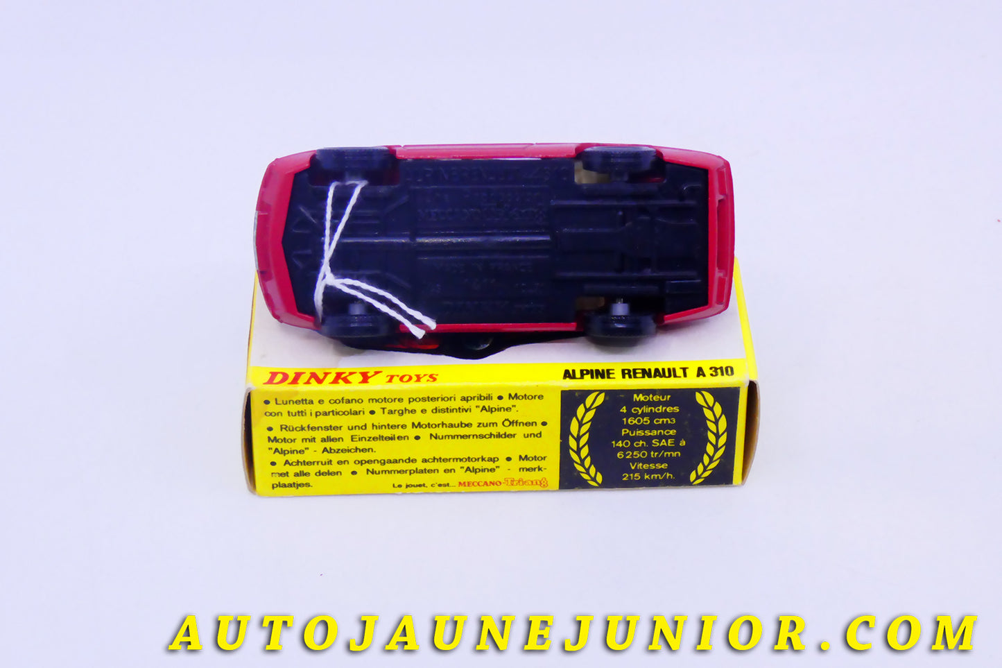 Le #4307 - Dinky Toys - Alpine - A 310 est en vente sur Auto Jaune Junior ! Tekno, Politoys, Mebetoys, Mercury, Joal, Diapet, Märklin, TootsieToys.Vous avez le même jouet ? Profitez de notre expertise pour vous accompagner dans la vente de vos modèles ou votre collection ! Nous achetons tous lots de miniatures ! Contactez nous ! contact@autojaunejunior.com.