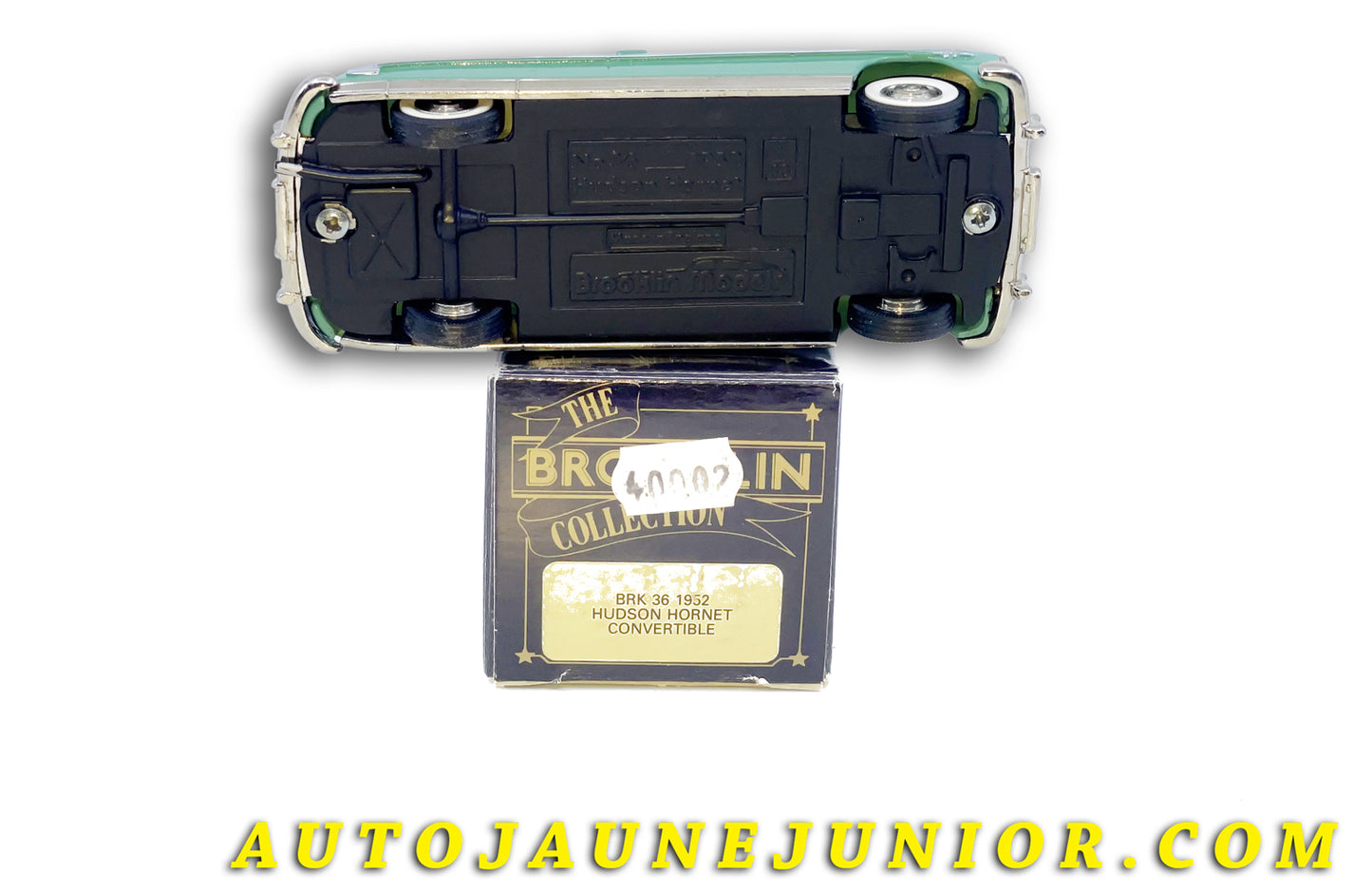 Le Brooklin Hudson Hornet Cabriolet 1952 est en vente sur Auto Jaune Junior ! Découvrez nos collections de diecast Tekno, Politoys, Mebetoys, Mercury, Joal, Diapet, Märklin, TootsieToys.AutoJaune Junior ; Vous avez le même jouet ? Profitez de notre expertise pour vous accompagner dans la vente de vos modèles ou votre collection ! Nous achetons tous lots de miniatures ! Contactez nous !