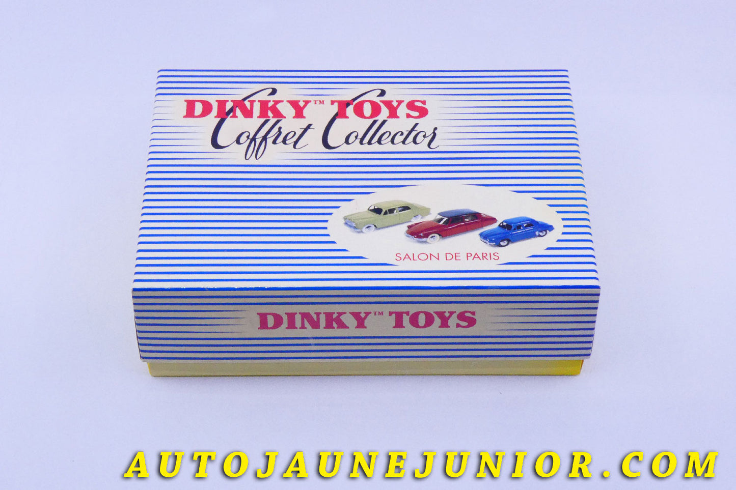 Le #6204 - Dinky Toys - Atlas - Coffret - Salon de Paris : Peugeot 403 - DS 19- Ranault Dauphine est en vente sur Auto Jaune Junior ! Tekno, Politoys, Mebetoys, Mercury, Joal, Diapet, Märklin, TootsieToys.Vous avez le même jouet ? Profitez de notre expertise pour vous accompagner dans la vente de vos modèles ou votre collection ! Nous achetons tous lots de miniatures ! Contactez nous ! contact@autojaunejunior.com.